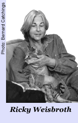 Photograph of Ricky Weisbroth and her cat